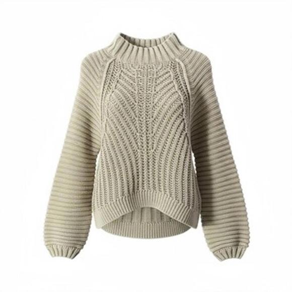 Free People Sweetheart Mock Neck Sweater Size Small - Picture 1 of 14